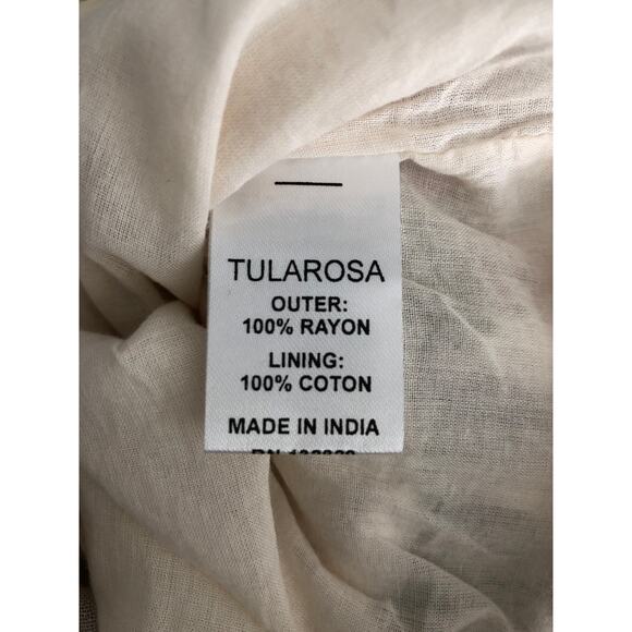 Tularosa Women's Small Floral Embroidered Romper in Cream - Picture 6 of 7